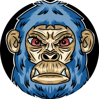 Gorilla Blue Sticker
