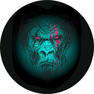 Gorilla Burned Evil Scar Print Sticker