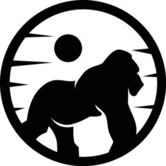Gorilla Circle Logo Sticker