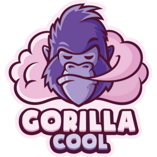 Gorilla Cool Purple Sticker