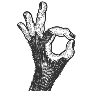 Gorilla Hand Ok Sticker