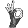 Gorilla Hand Ok Sticker