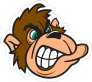 Gorilla Head Mascot Sticker