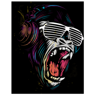 Gorilla Hip Hop Sticker
