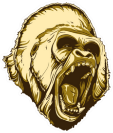 Gorilla Illustration Sticker