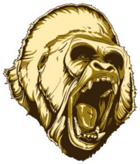 Gorilla Illustration Sticker