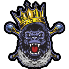Gorilla King Head Sticker