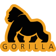 Gorilla Logo Yellow Sticker