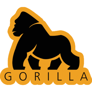 Gorilla Logo Yellow Sticker