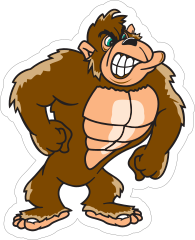 Gorilla Mascot Sticker