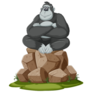 Gorilla On Stones Sticker