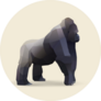Gorilla, Polygonal Geometric Sticker