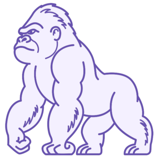 Gorilla Purple Icon Sticker