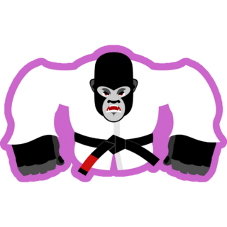 Gorilla Purple Judo Sticker