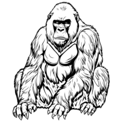 Gorilla Realistic Sticker