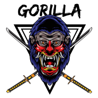 Gorilla Samurai Sticker