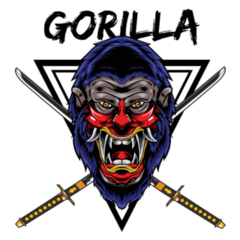 Gorilla Samurai Sticker