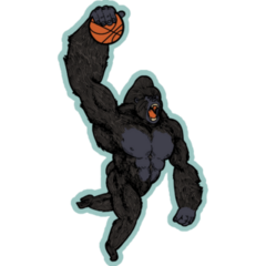 Gorilla Slam Dunk Sticker