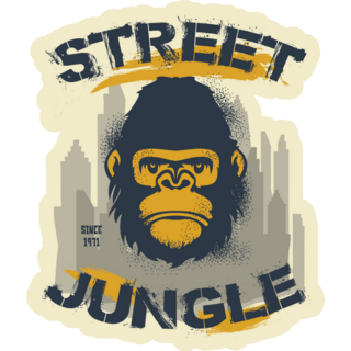 Gorilla Street Jungle Sticker