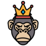 Gorilla With Crown Sticker