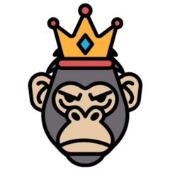 Gorilla With Crown Sticker