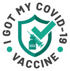 Got My Covid-19 Vaccine Badge Sticker