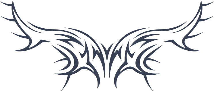 Gothic Border Wings Sticker