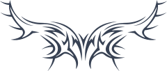 Gothic Border Wings Sticker