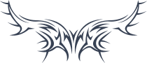 Gothic Border Wings Sticker