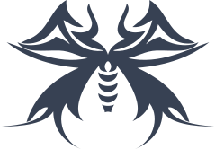 Gothic Butterfly With Large Antennae Sticker