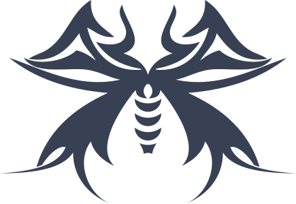 Gothic Butterfly With Large Antennae Sticker