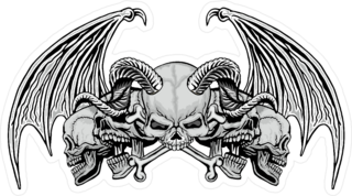 Gothic Coat Of Arms With Skull Sticker