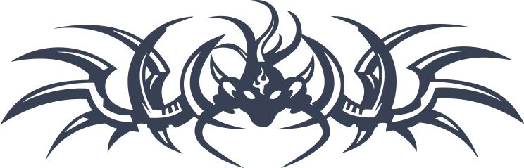 Gothic Dragon Border With Wings Sticker