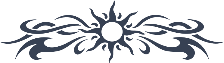 Gothic Sun Border Sticker