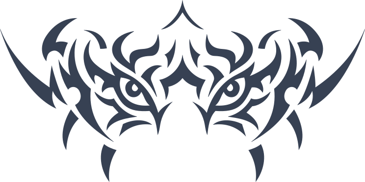 Gothic Tiger Eyes Border Sticker