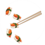 Grabbing Sushi With Chopsticks Sticker