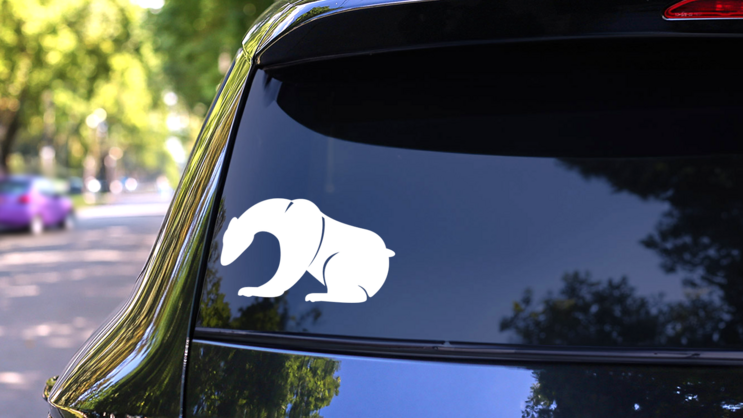 Graceful Bear Sticker on a Rear Car Window (New) example