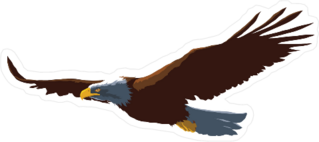 Graceful Flying Eagle Sticker