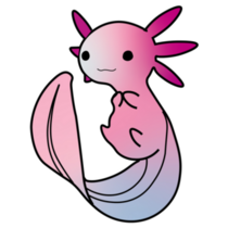 Gradient Axolotl Sticker