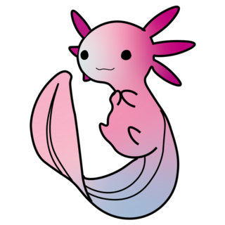 Gradient Axolotl Sticker