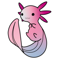 Gradient Axolotl Sticker
