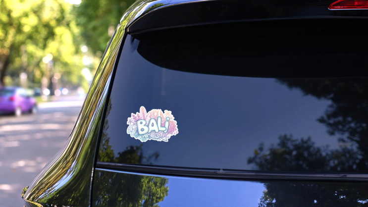 Gradient Bali Indonesia Sticker on a Rear Car Window (New) example