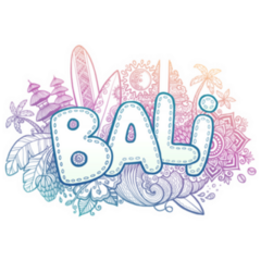 Gradient Bali Indonesia Sticker