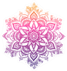 Gradient Boho Mandala Sticker