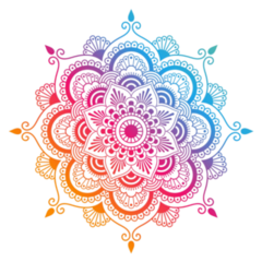 Gradient Color Mandala Sticker