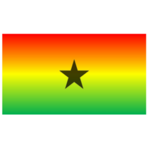 Gradient Ghana Flag Sticker