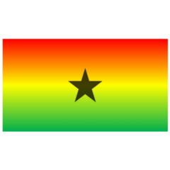 Gradient Ghana Flag Sticker