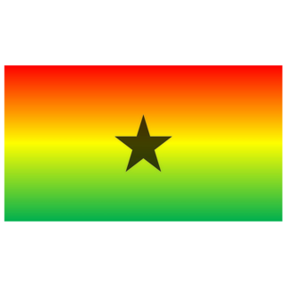 Gradient Ghana Flag Sticker