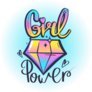 Gradient Girl Power Diamond Sticker