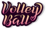 Gradient Lettering Volleyball Text Sticker